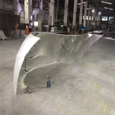 商场双曲造型铝单板电梯层包边铝单板